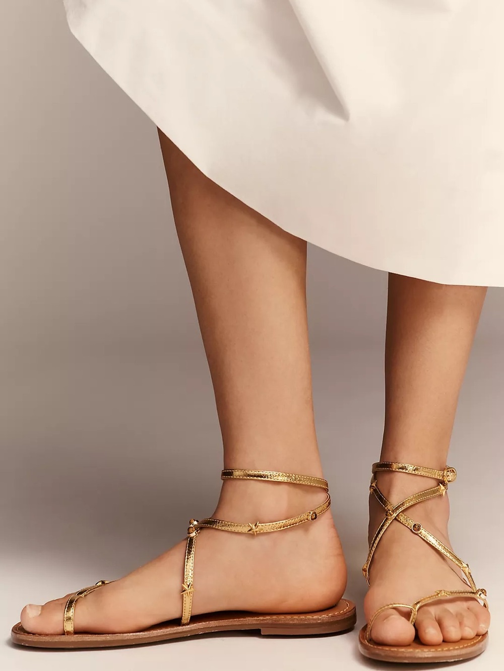 By Anthropologie Icon Studded Strappy Sandals
